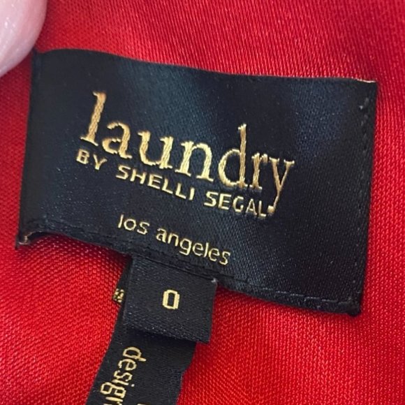 Laundry by Shelli Segal Womens Red Maxi Strapless Knit Lined Gown Size 0 - Picture 3 of 10